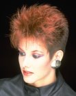 feathery spiked hair