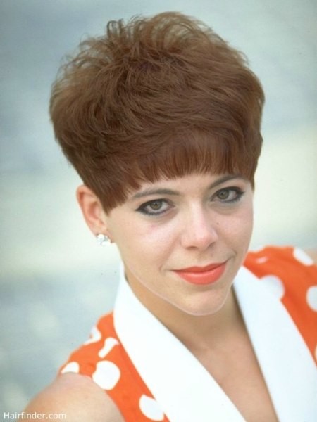 60s and 70s Short Hairstyle. nostalgic short hairstyle