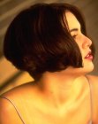 cropped neckline bob