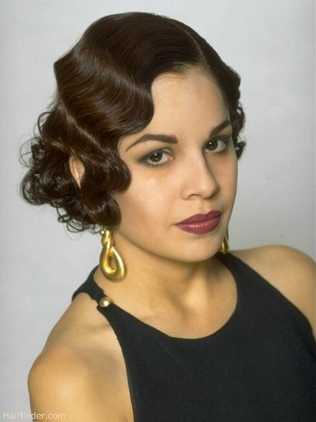 1920s and 30s charleston dance era look with finger waves