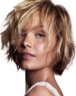 tousled short hair