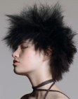 punk look with upright hair