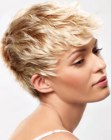 short hair with rippled effect
