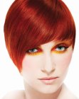 sleek red hair