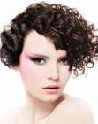 cheekbone length curls