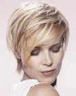 modern short hairdo