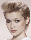 short hair styled high
