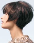 short graduated hairdo