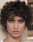 round cut with curls