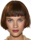 cheek length bob
