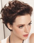 short hair with curls