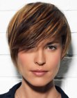 short hair wit a thick fringe