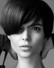 straight short hairstyle