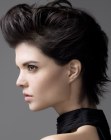 side view of a festive short hairstyle