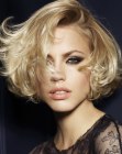 short bob with curls