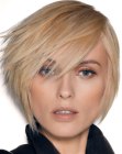 short hairstyle with texture