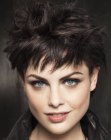 short hair that stands up
