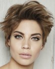 hairstyle with lifted bangs