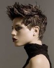 Short sides and back haircut for women