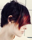 Short hairstyle with 3D hair coloring