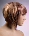 Layered bob with a short back and longer sides