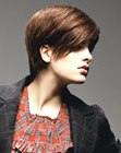 Versatile short haircut with long layers and a side partition
