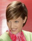 shimmery short hair