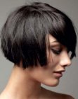 curved bob haircut