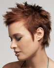 side profile of short haircut