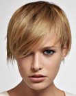 heavy bangs for short hair