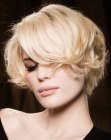 short hair with sweeping lines