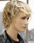 short hair with scrunching