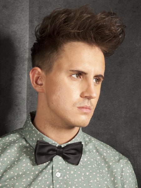 Modern male hairstyle with undercutting