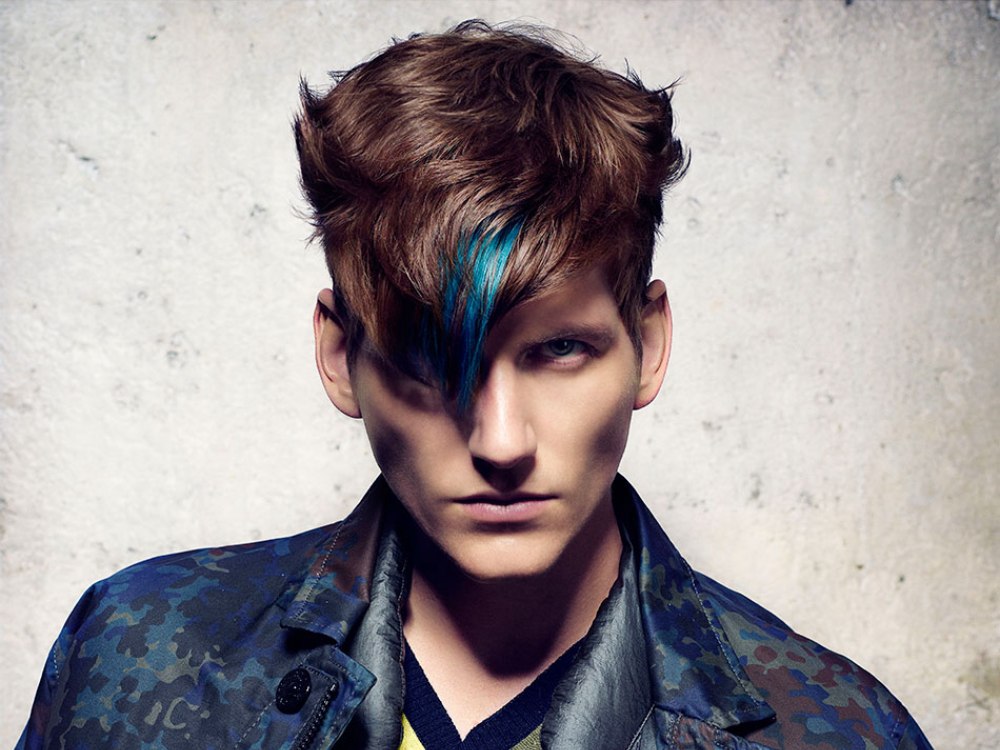 Blue hair streaks for men: 10 stylish ways to rock the trend - wide 7