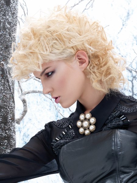 Ultra modern hairstyle with curls