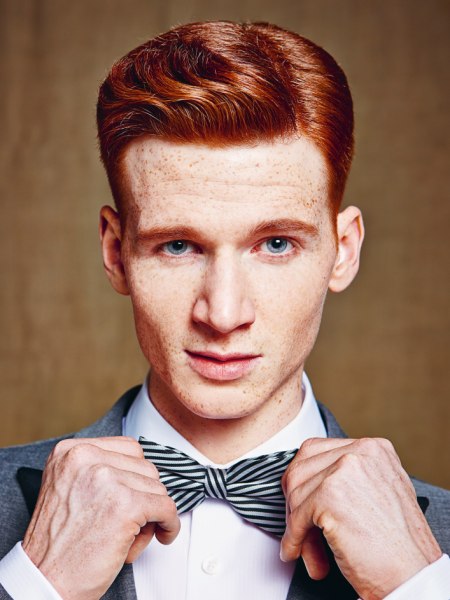 Men's hairstyle for a nerdy look