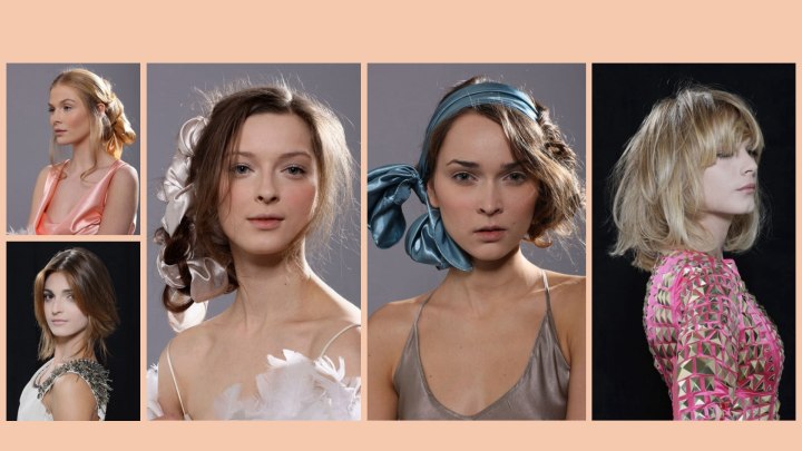 Hairstyles with lightness and scarves