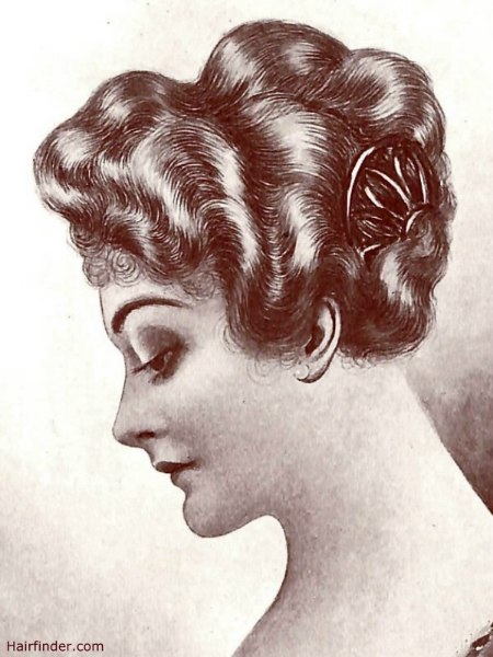 Hairstyle  for a World War 1 look for women