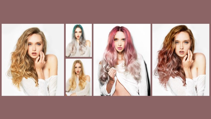 Long hair with pastel colors