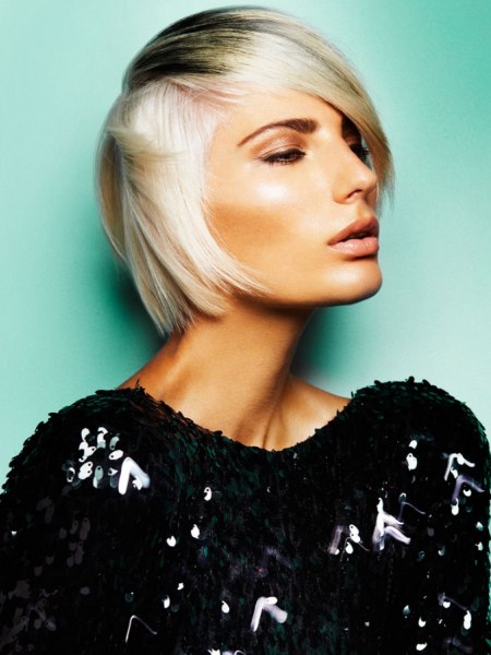 Hair with steel and silver blonde shades