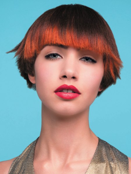 Short hairstyles - Red hair with bangs