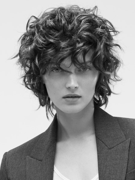 Short natural looking hair with curls