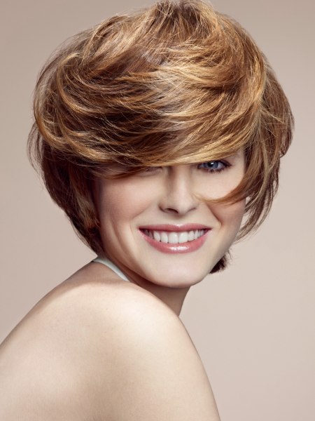 Layered bob with soft volume and highlights
