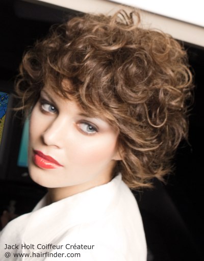 short haircut with curls