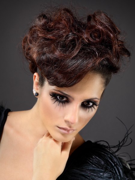 Elegant updo with tightly pulled sides