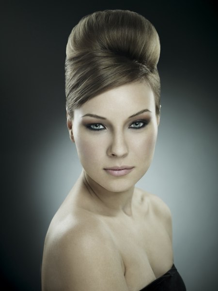 Updo created with hair extensions