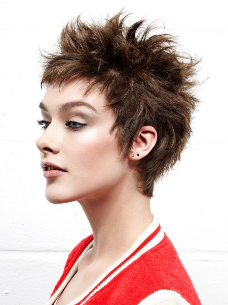 Pixie cut with spikes
