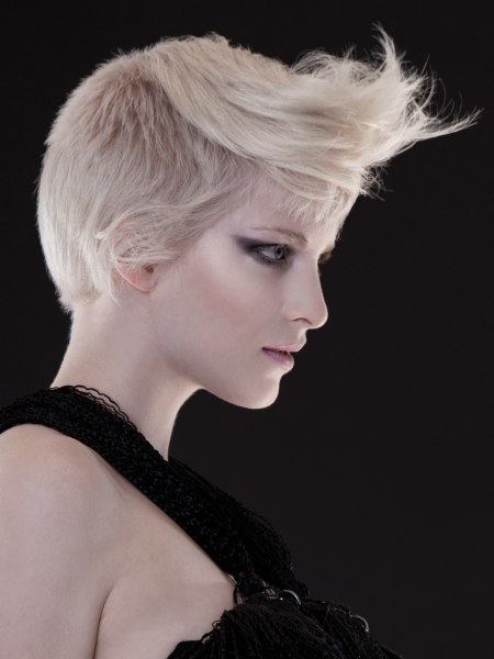 Pixie cut with a prominent fringe