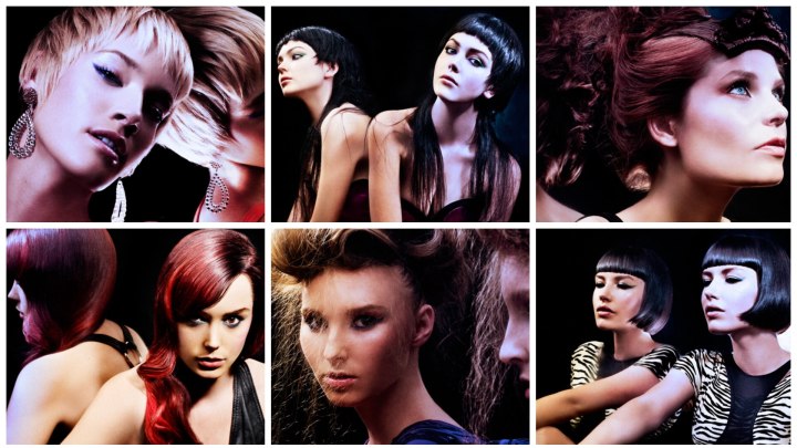 Dramatic hairstyles with fluid shapes