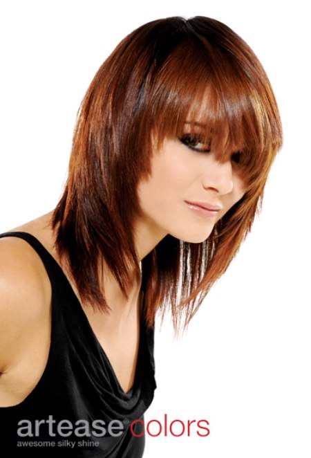 light brown hair color with caramel. sleek hair style with a